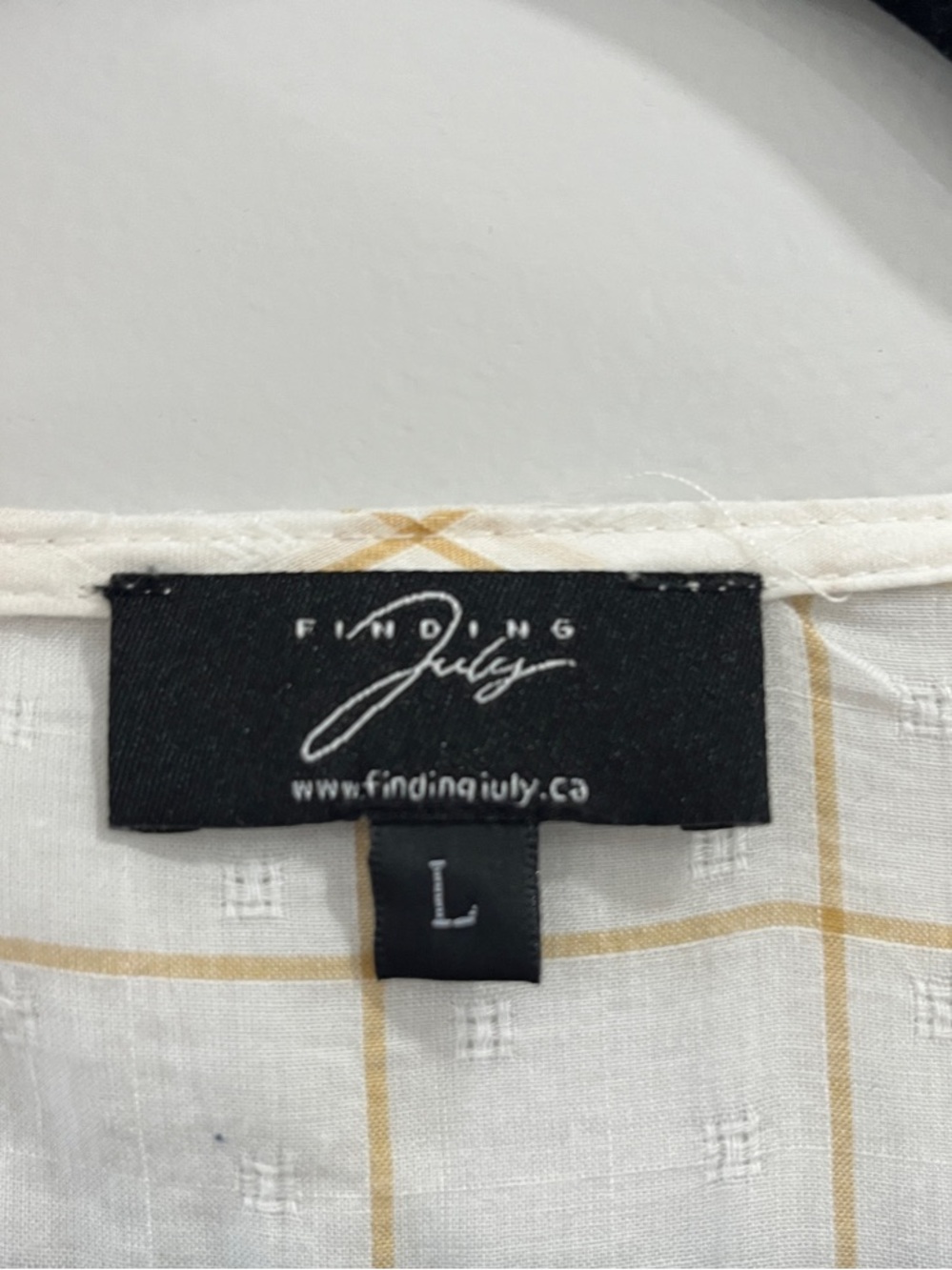 Button-Front Cream Check Tunic - Picture 2 of 4
